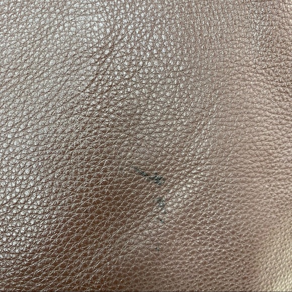 Diane Von Fostenburg Brown Pebbled Leather Drew Bucket Tote - Picture 3 of 15